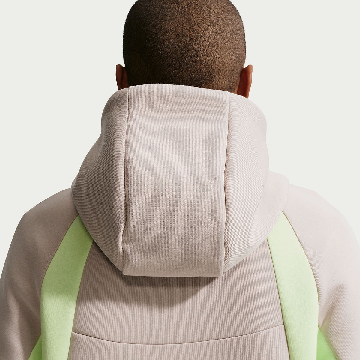 Jaqueta Nike Sportswear Tech Fleece Windrunner Full-Zip Fleece Jacket - Creme, Verde-lima e Preto
