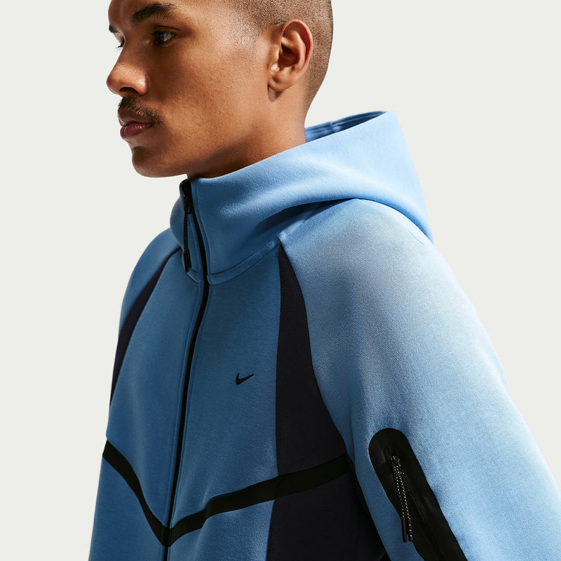 Moletom Nike Sportswear Tech Fleece Pro Full Zip Windrunner Hoodie - Azul, Azul-escuro e Preto