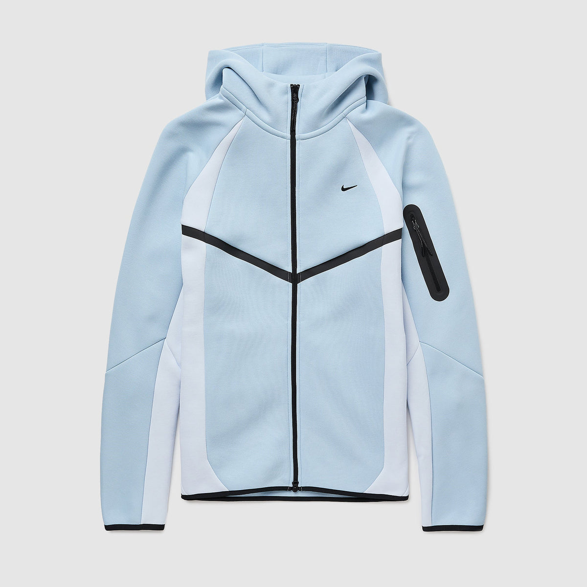 Jaqueta Nike Sportswear Tech Fleece Windrunner Full Zip Jacket - Azul-claro, Cinza-claro e Preto