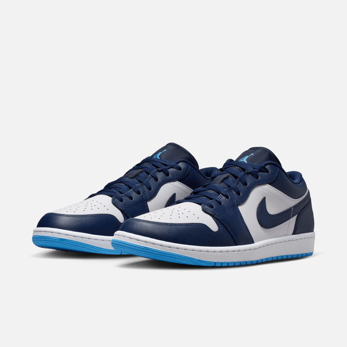 Air Jordan 1 Low - Azul-marinho / Branco / Azul-universitário