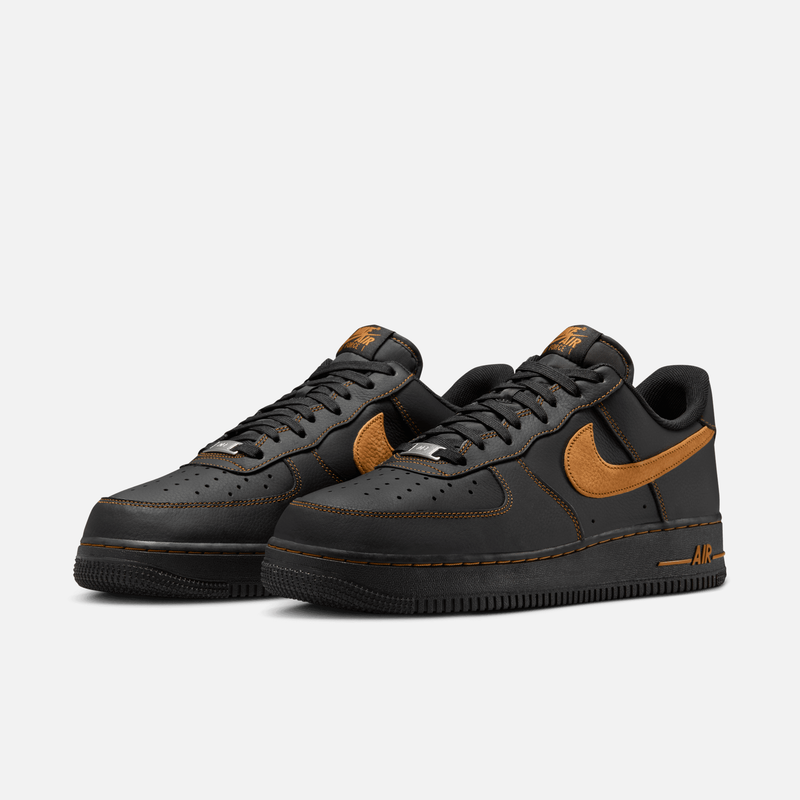 Nike Air Force 1 Low - Preto / Ocre-deserto