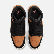 Air Jordan 1 Mid SE - Preto / Vermelho / Branco-creme / Caramelo