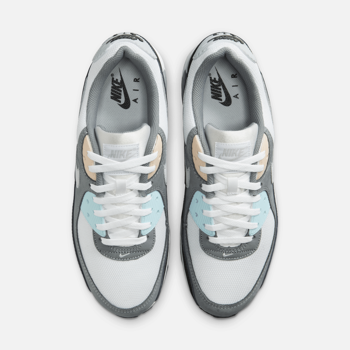 Nike Air Max 90 - Cinza / Cinza-platinado / Preto / Azul / Branco