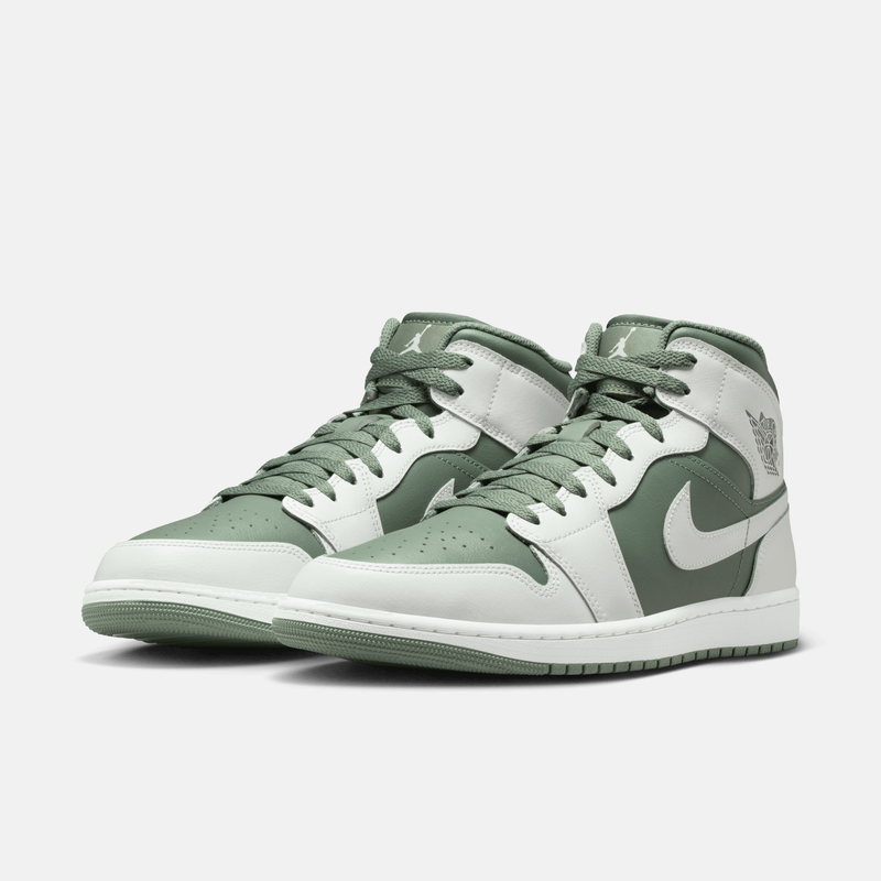 Air Jordan 1 Mid - Branco / Verde-líquen