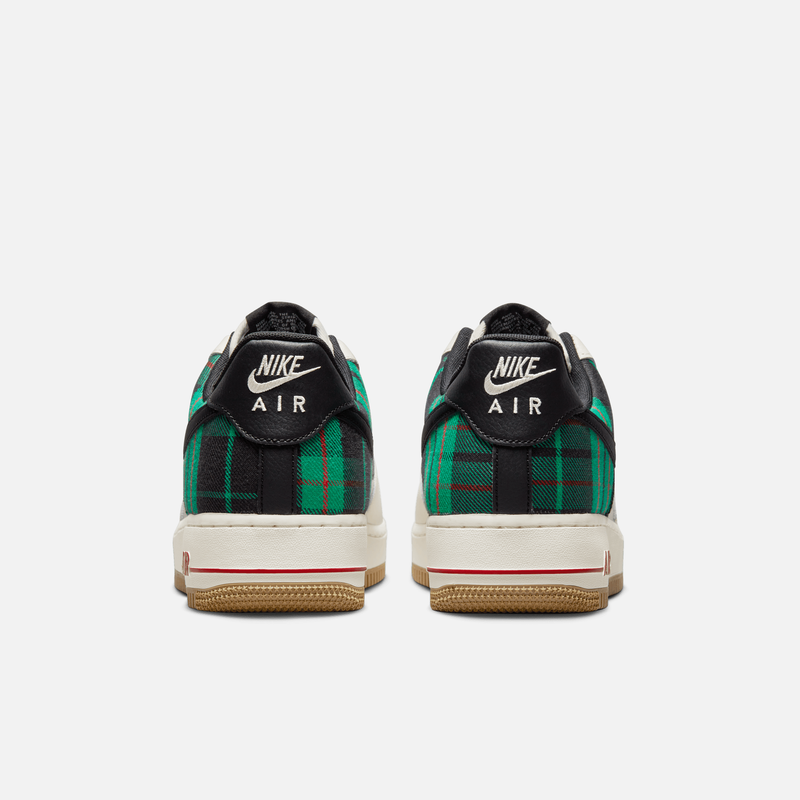 Nike Air Force 1 Low 07 LX Plaid - Marfim-claro / Preto / Verde / Vermelho
