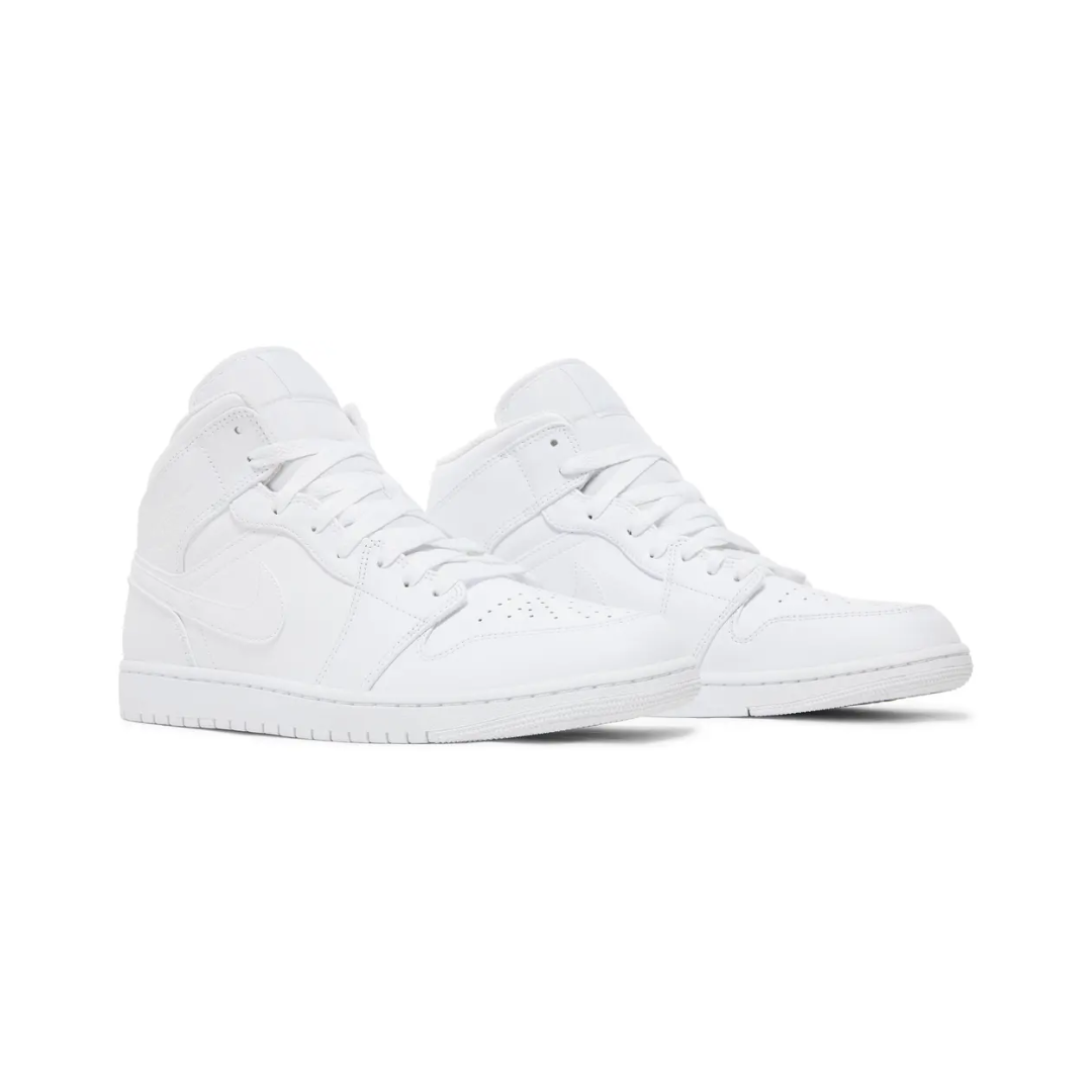 Air Jordan 1 Mid - "Triple White"