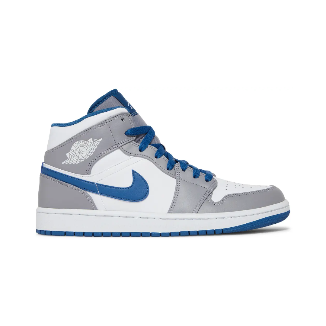 Air Jordan 1 Mid - "Cement True Blue"