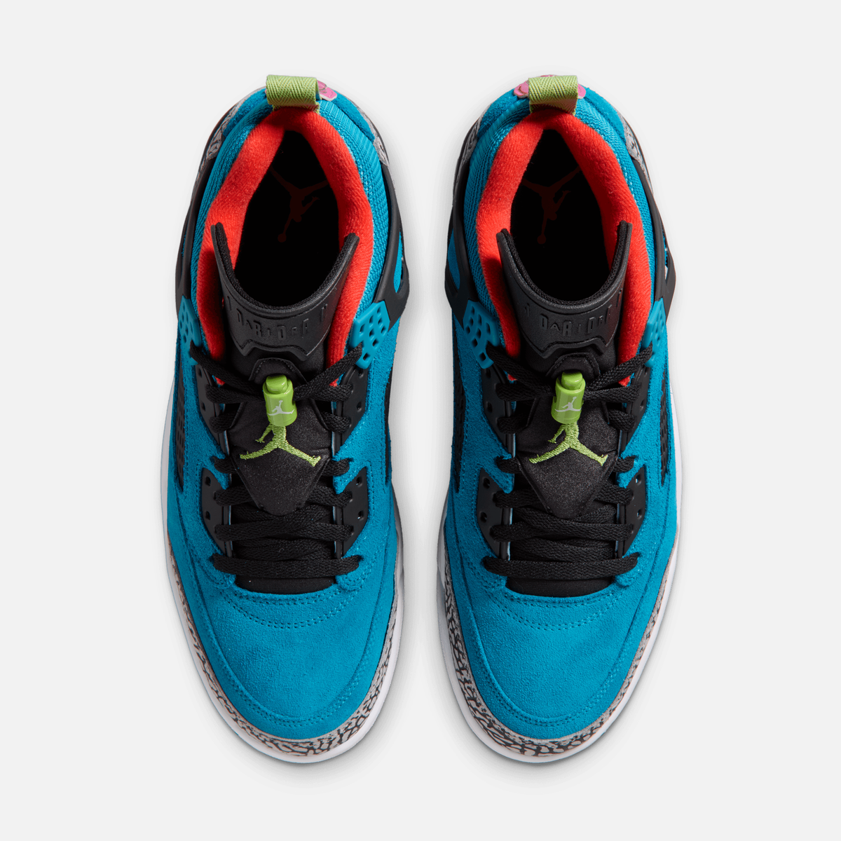 Air Jordan Spizike Low - Turquesa / Vermelho claro / Fúcsia / Verde intenso