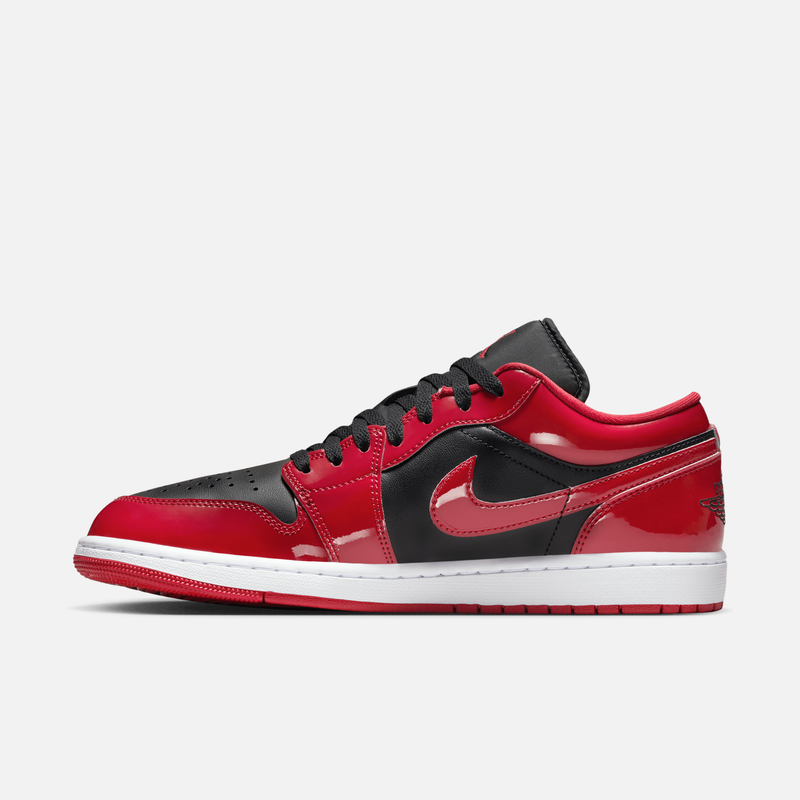 Air Jordan 1 Low SE Patent - Preto / Vermelho / Branco