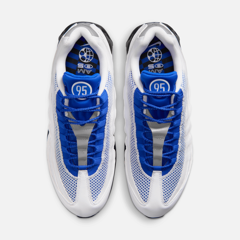 Nike Air Max 95 Big Bubble Total 90 - Branco / Azul / Preto / Prateado metálico