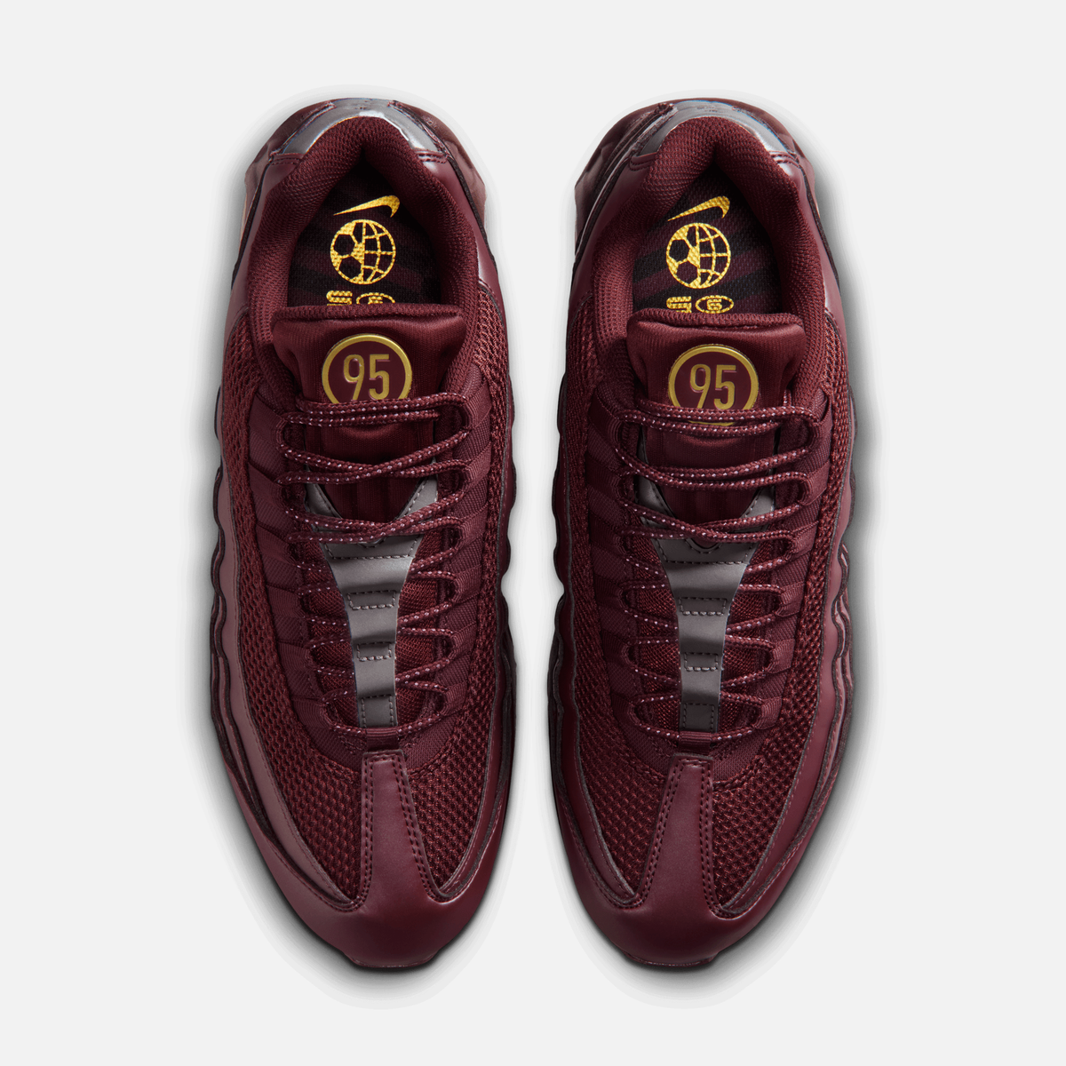 Nike Air Max 95 Big Bubble Total 90 - Vinho / Preto / Prateado metálico / Dourado metálico