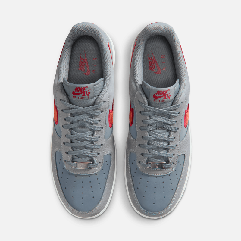 Nike Air Force 1 Low Retro Heel Pack - Cinza / Vermelho / Branco / Ferrugem