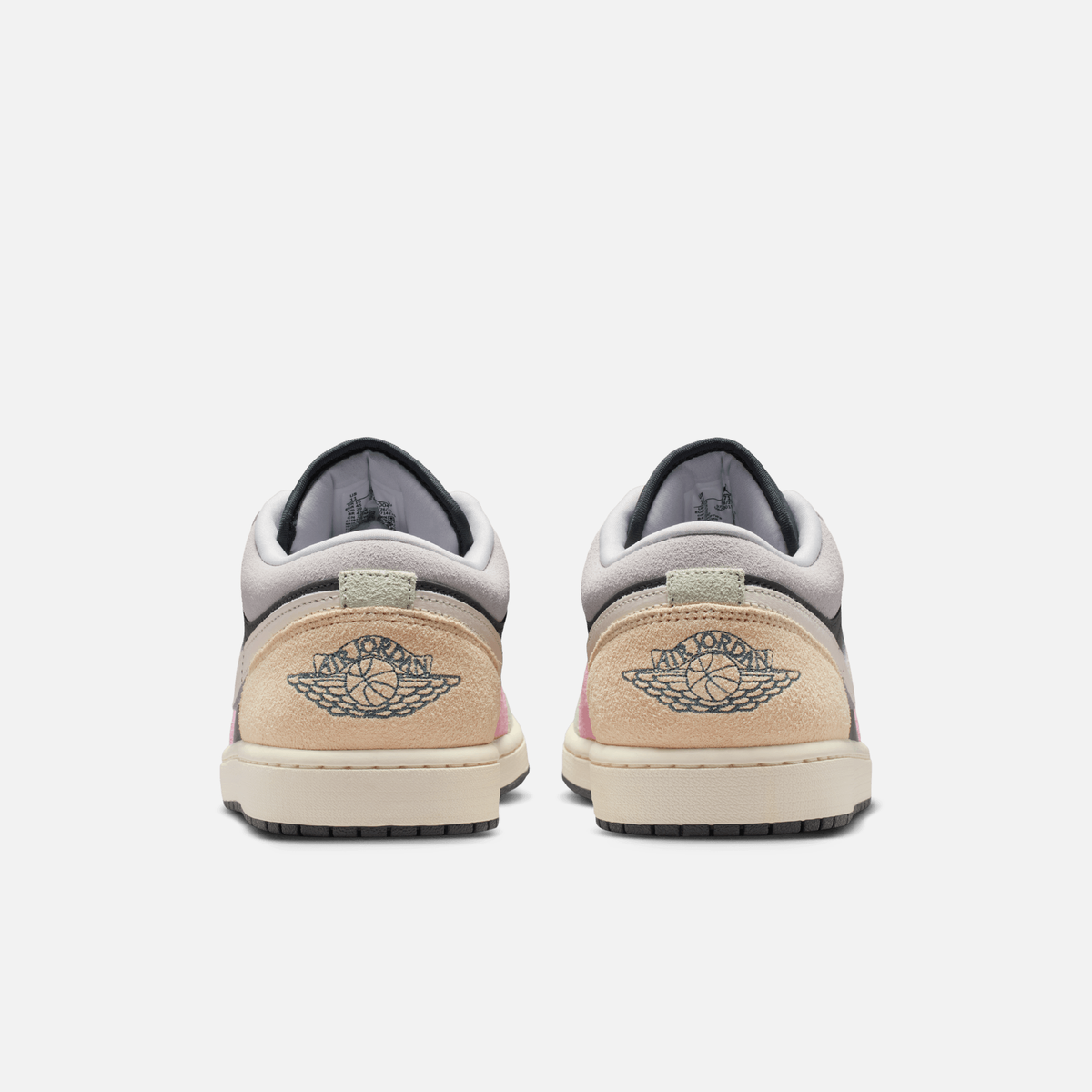 Air Jordan 1 Low - Antracito / Bege-cru / Lilás-claro / Branco-creme