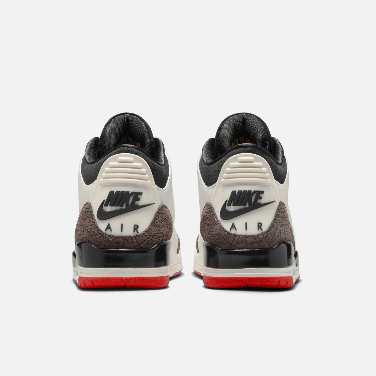 Air Jordan 3 Retro Worlds Best Dad - Branco-creme / Preto / Vermelho / Marfim-claro / Marrom-caramelo