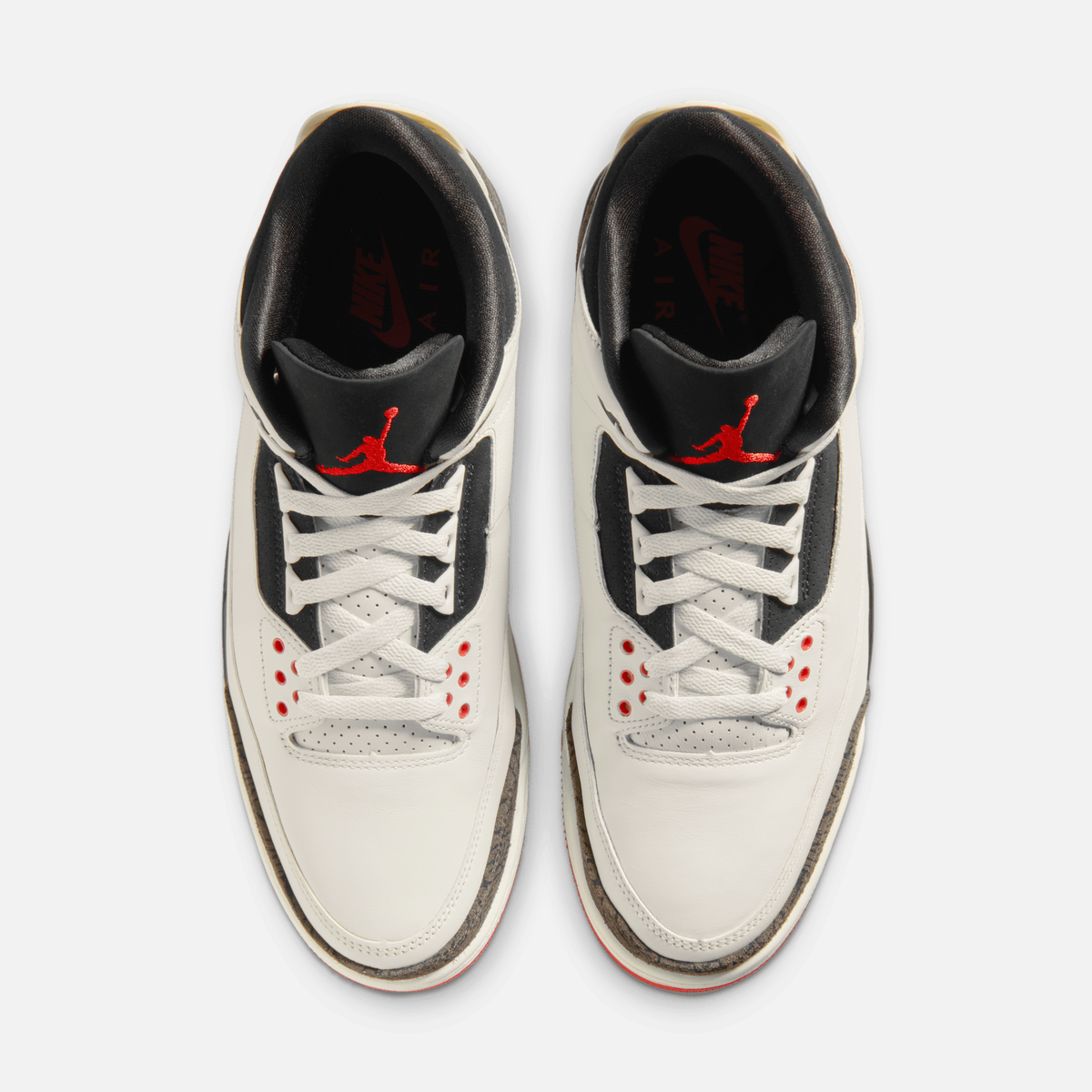 Air Jordan 3 Retro Worlds Best Dad - Branco-creme / Preto / Vermelho / Marfim-claro / Marrom-caramelo