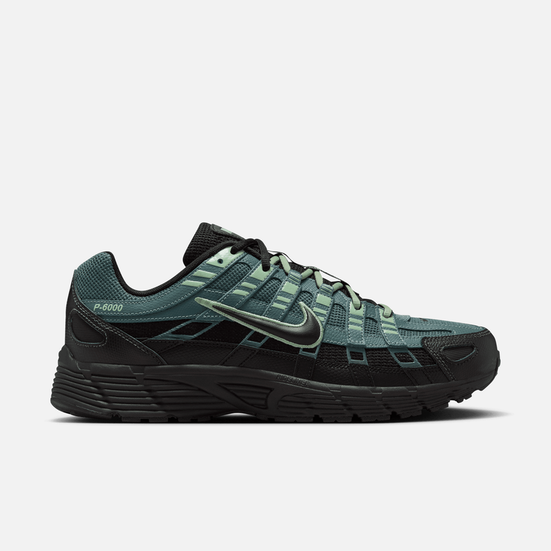 Nike P-6000 - Preto / Cinza-ardósia / Verde-claro