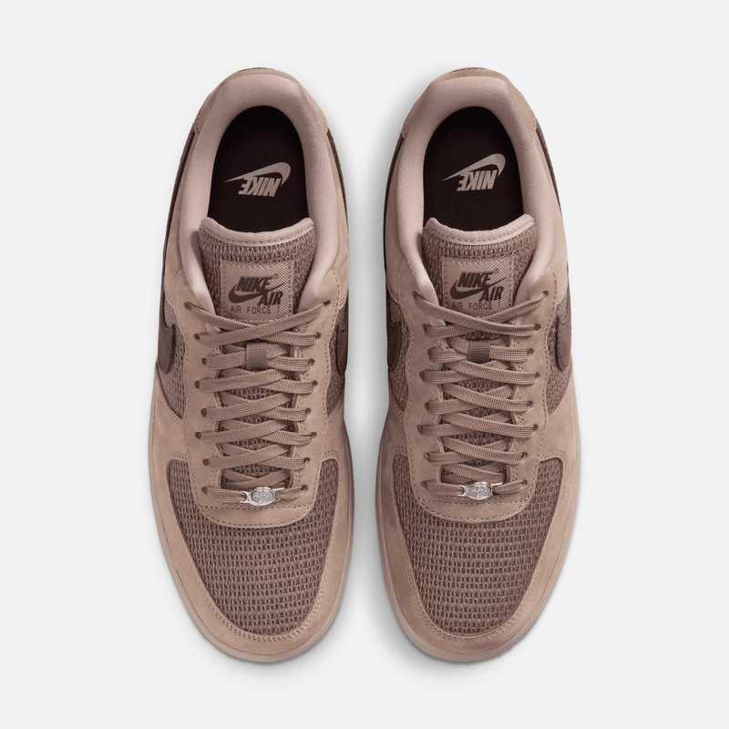 Nike Air Force 1 Low Woven - Marrom / Marrom-avelã escuro / Prateado metálico