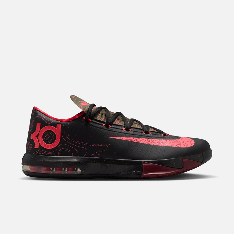 Nike KD 6 Meteorology - Preto / Vermelho / Verde-oliva médio
