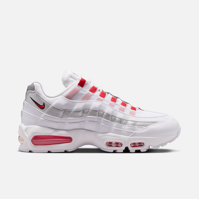 Nike Air Max 95 Big Bubble England - Branco / Prateado metálico / Azul-escuro / Vermelho