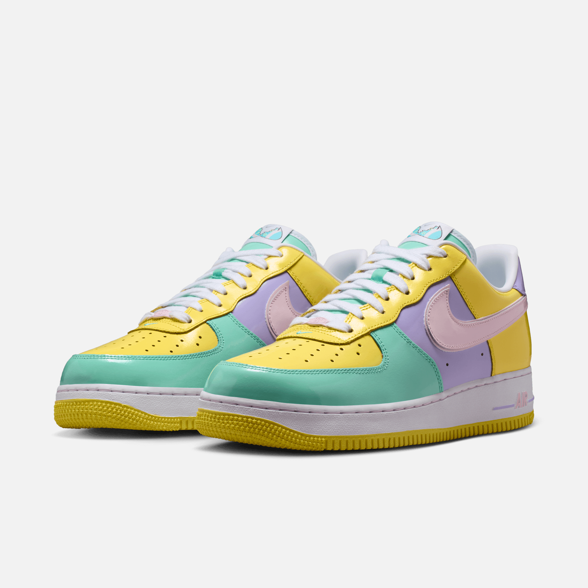 Nike Air Force 1 Low Easter (2026) - Amarelo / Rosa / Lilás-hortênsia / Verde-esmeralda / Branco