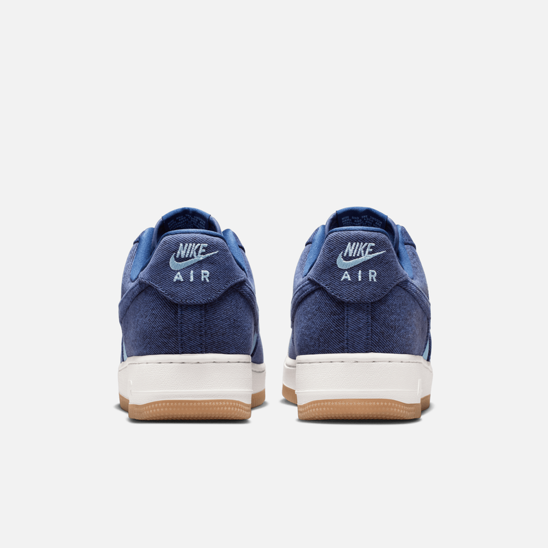 Nike Air Force 1 Low Denim Navy Worn - Azul-marinho / Azul / Branco