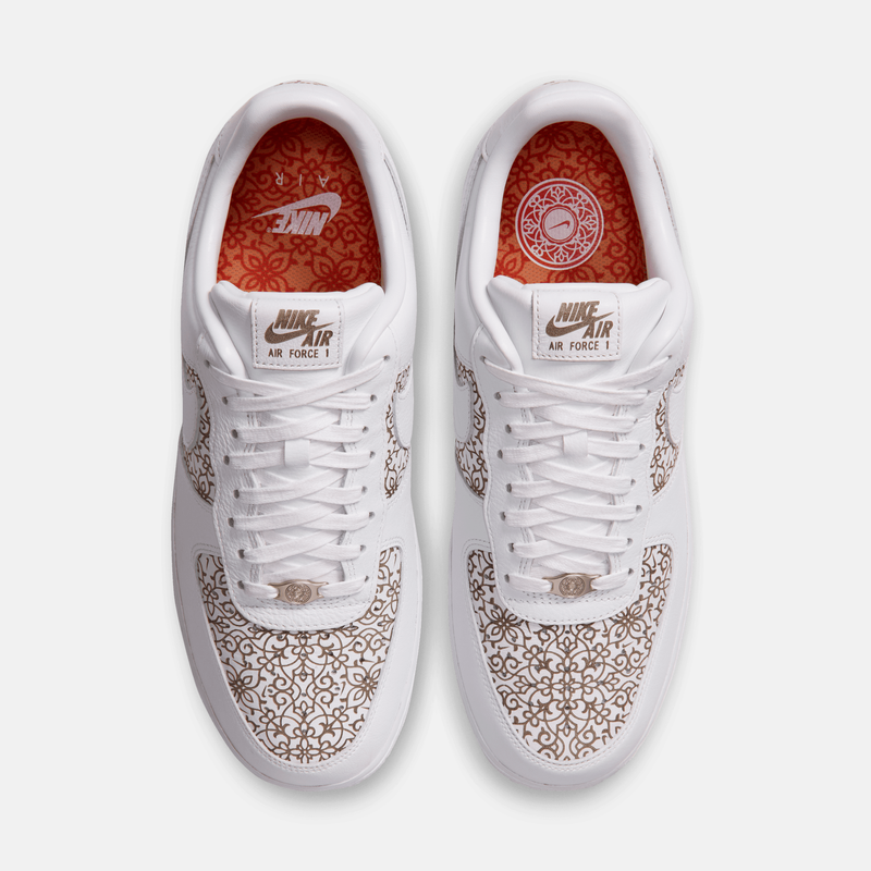 Nike Air Force 1 Low Family Reunion Morocco - Branco / Laranja / Vermelho / Marrom-claro