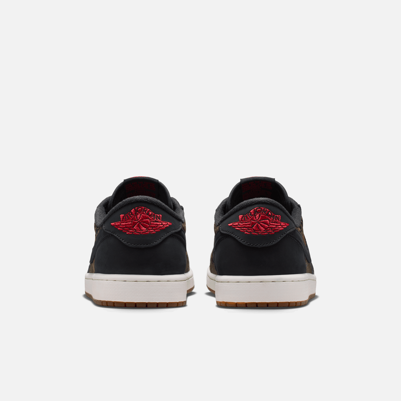 Air Jordan 1 Low OG - Preto / Vermelho / Marrom-caramelo / Branco