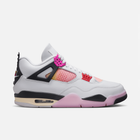 Air Jordan 4 Retro Comic - Branco-quebrado / Antracito / Cinza / Rosa / Rosa claro / Bege-cru