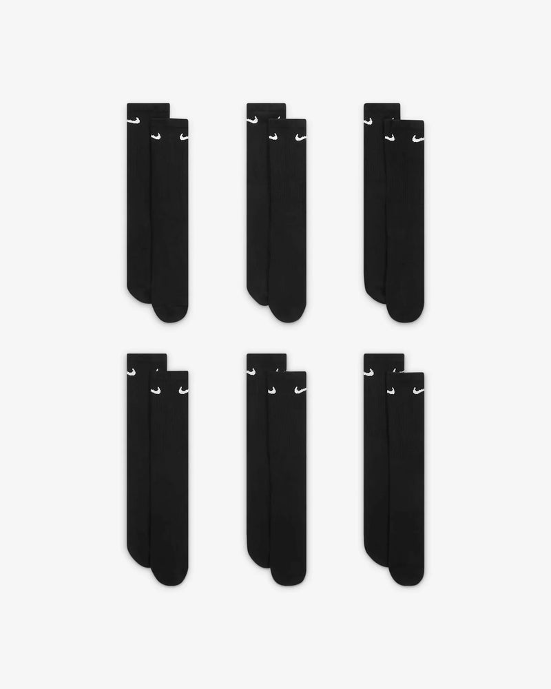 Kit 6 pares de meias Nike Everyday Cushioned - Preto e Branco