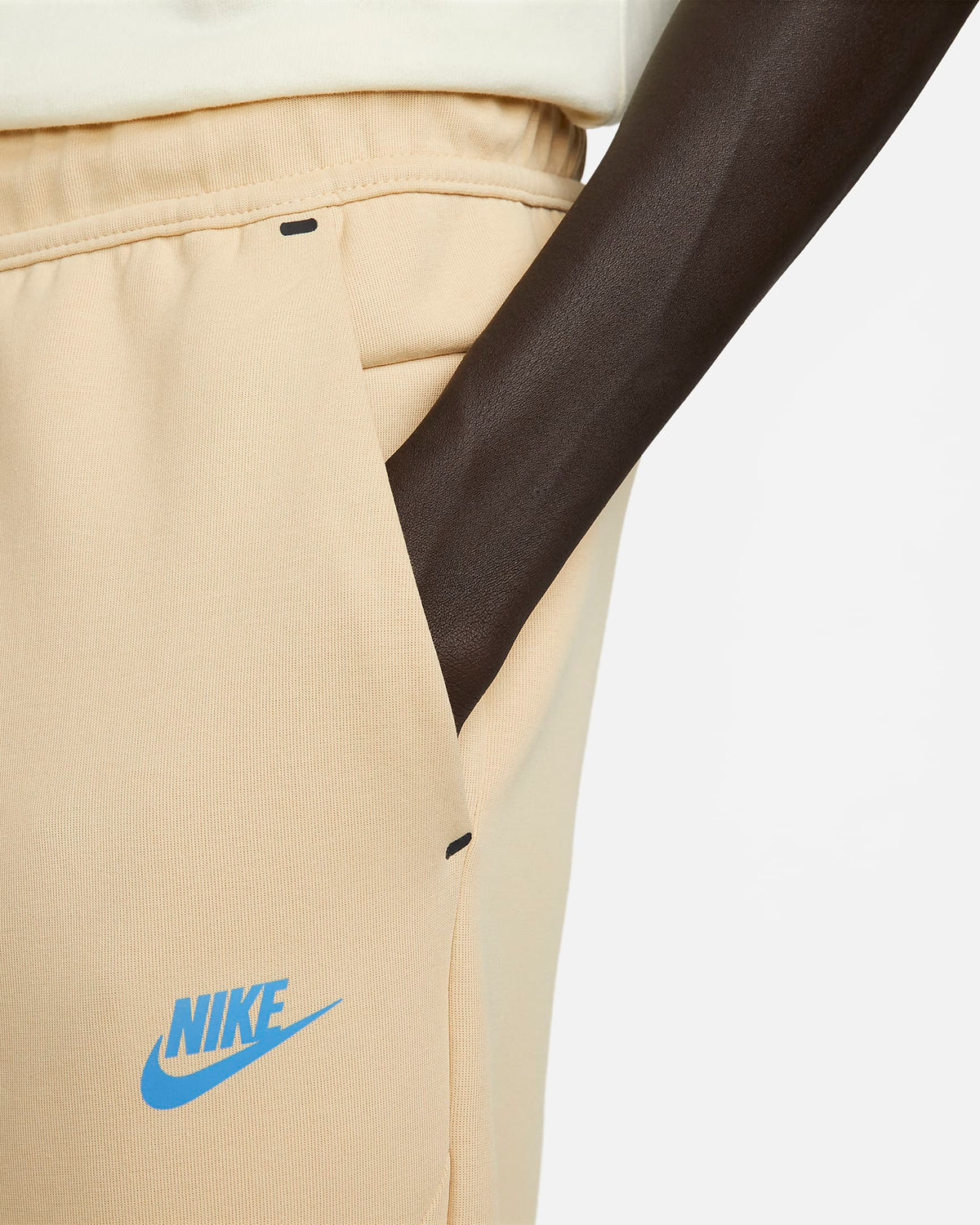 Calça jogger Nike Tech Fleece - Bege e Azul