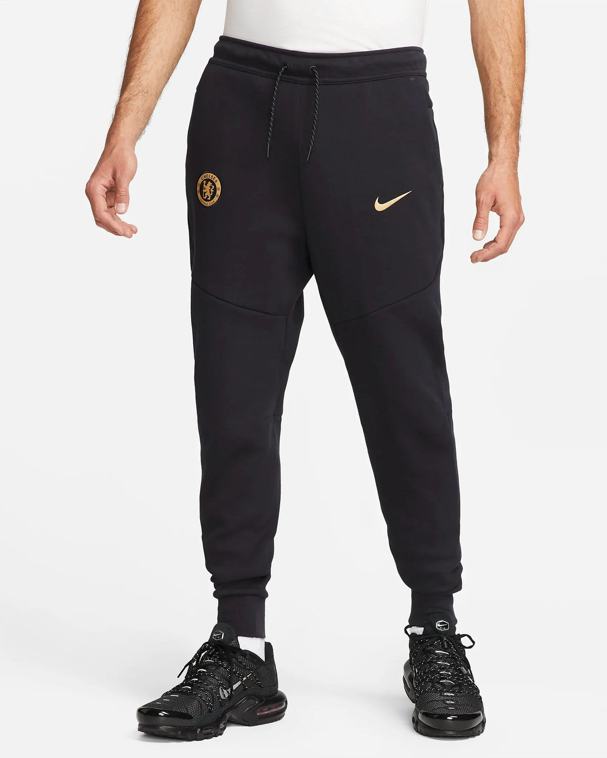 Calça Chelsea Tech Fleece - Preto e Dourado