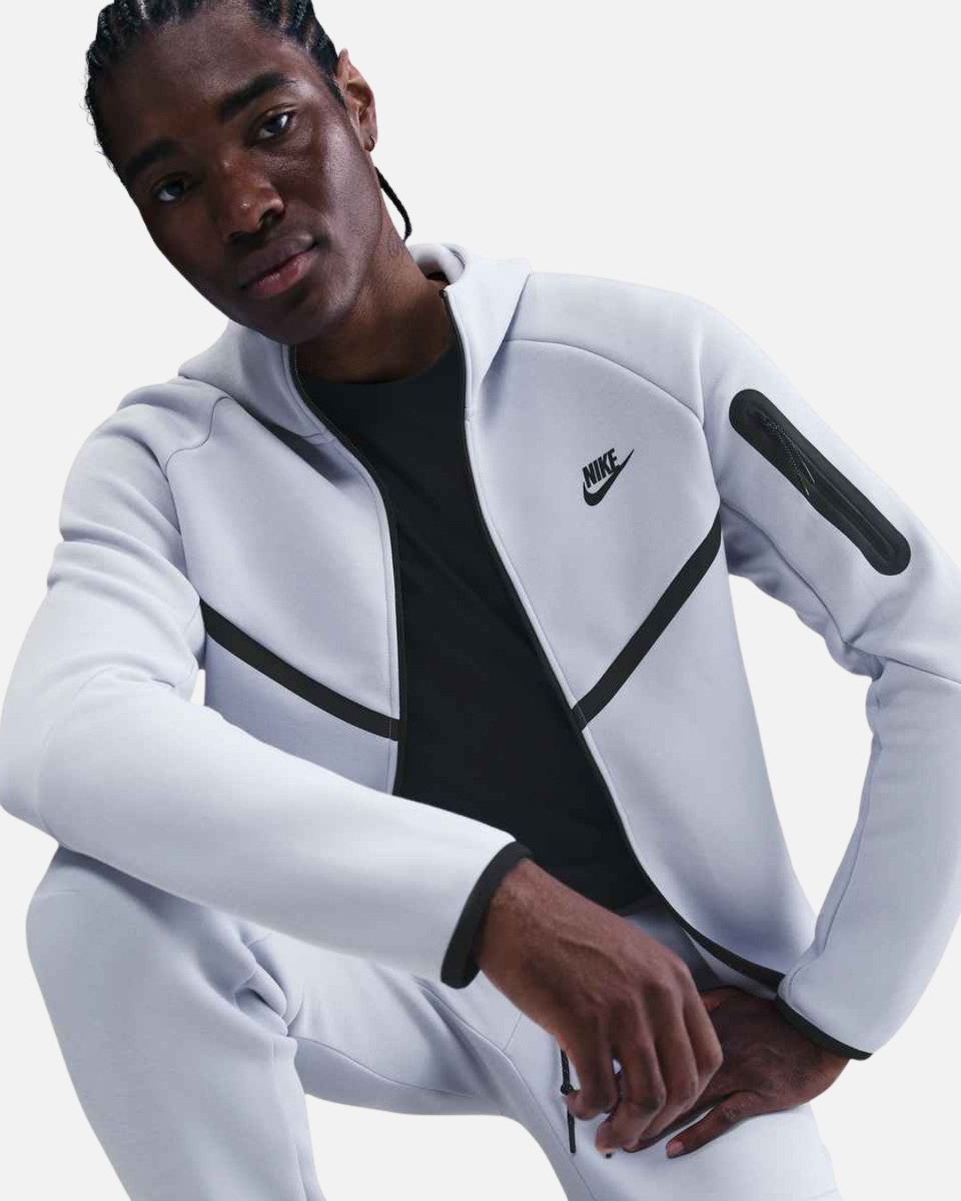 Moletom com capuz Nike Tech Fleece Windrunner - Cinza