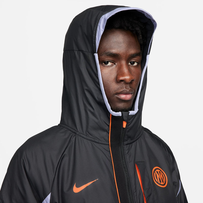 Jaqueta corta-vento Inter Milan - Preto, Branco e Laranja